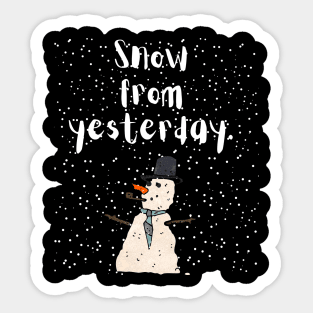 Snow From Yesterday Sticker